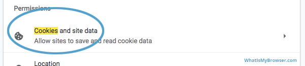 The Cookies option